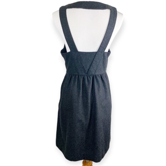 𝅺KIMCHI Blue Wool Blend Jumper Dress Pockets Gray 8 - Picture 4 of 9